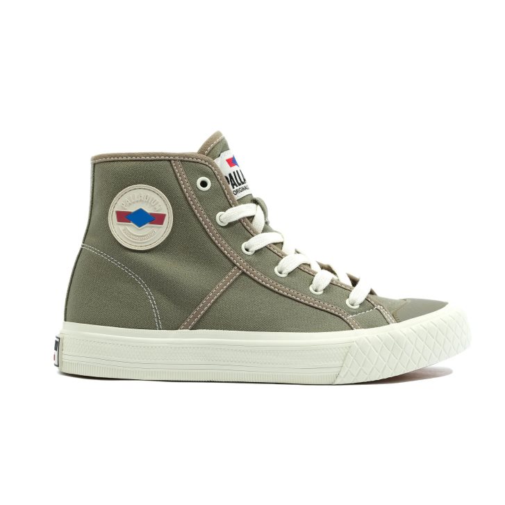 Dámské Tenisky Palladium Palla Louvel High Tops Olivy Zelené | CZ EMP-05X